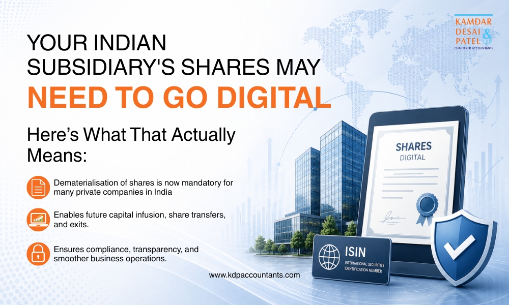Dematerialisation of shares for Indian subsidiary